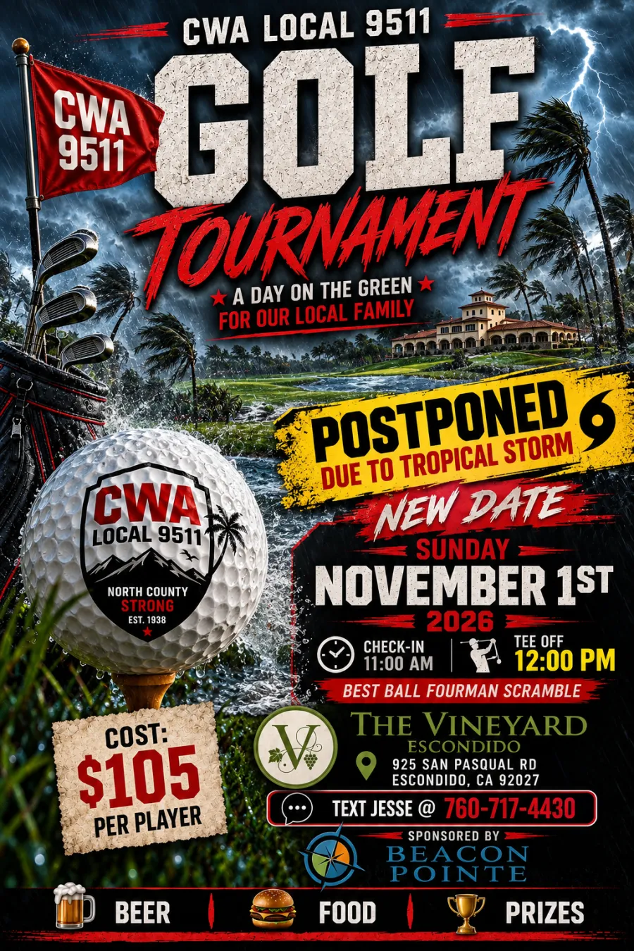 new golf tournament time and date