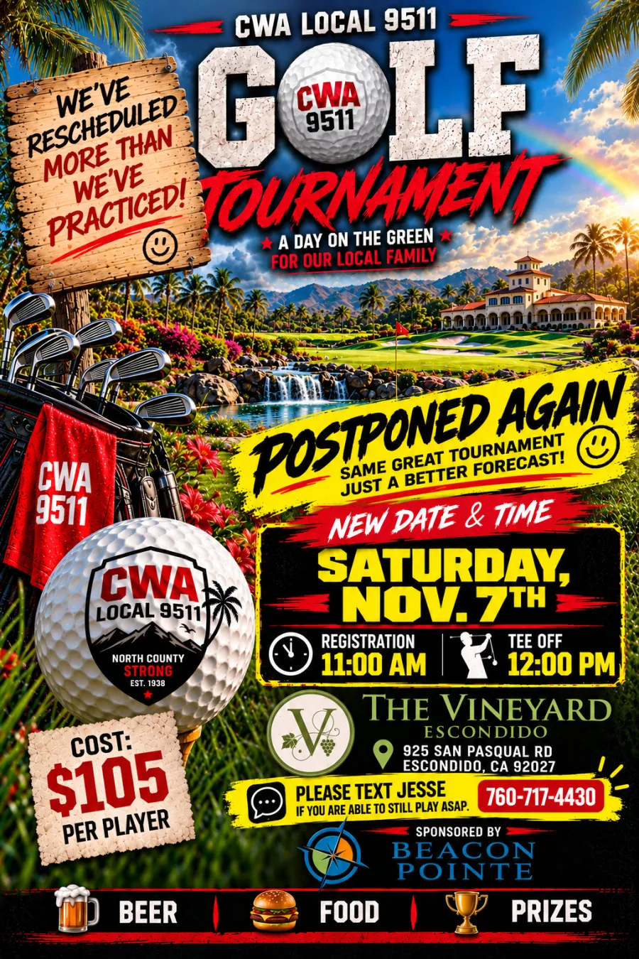 POSTPONED AGAIN!!