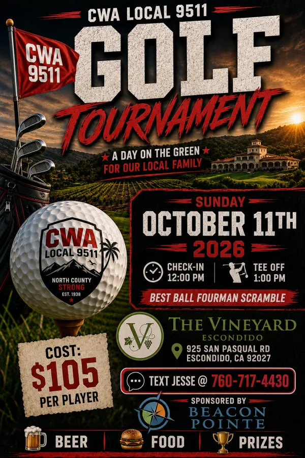 Golf Tournament 2026- October 11th 2026 - 1pm Tee- Off time